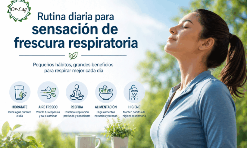 Rutina diaria para sensación de frescura respiratoria