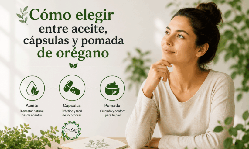 Cómo elegir entre aceite, cápsulas y pomada de orégano